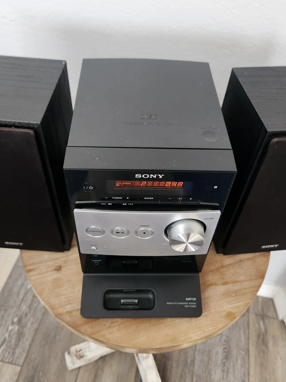 Sony HCD-FX300i Micro Hi-Fi Sound System iPod Dock CD Player AM/FM Radio Tested